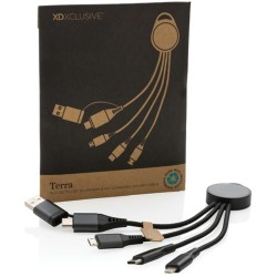 Nabíjecí kabel 6 v 1 Terra 12cm z RCS recykl. hliníku a TPE