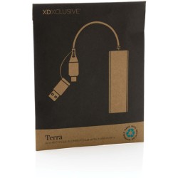 USB rozbočovač Terra z RCS recykl. hliníku