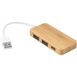 MOSER. Bambusový rozbočovač se 2 porty