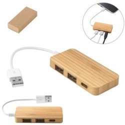 MOSER. Bambusový rozbočovač se 2 porty