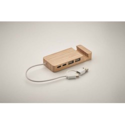 Hubstand Bambusový USB rozbočovač
