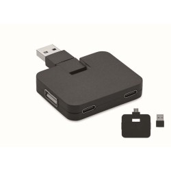 Square-c 4portový USB rozbočovač