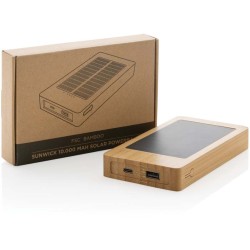 Solární powerbanka Sunwick 10 000 mAh z bambusu