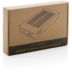 Solární powerbanka Sunwick 10 000 mAh z bambusu