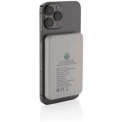 Magnetická powerbanka 5000mAh Magnetix z RCS recykl. plastu