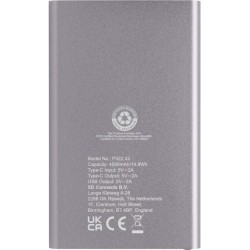 Powerbanka 4000mAh s USB C z RCS recykl. plastu a hliníku
