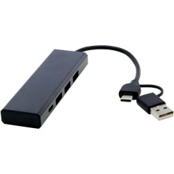 Rise USB 2.0 hub z RCS recyklovaného hliníku