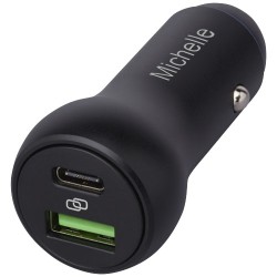 Duální 55W nabíječka do auta USB-C/USB-A Pilot