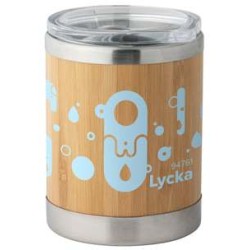 LYCKA. Hrnek z bambusu a nerezové oceli 350 ml