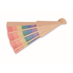 Bowfan Duhový dřevěný vějíř