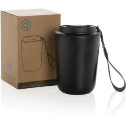 Termohrnek Cuppa z RCS recykl. nerezové oceli s lanyardem