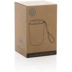 Termohrnek Cuppa z RCS recykl. nerezové oceli s lanyardem