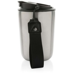 Termohrnek Cuppa z RCS recykl. nerezové oceli s lanyardem