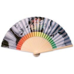Bambusový ruční vějíř s barevným tiskem