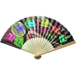 Bambusový ruční vějíř s barevným tiskem