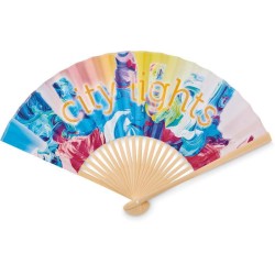 Bambusový ruční vějíř s barevným tiskem