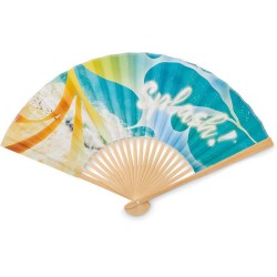 Bambusový ruční vějíř s barevným tiskem