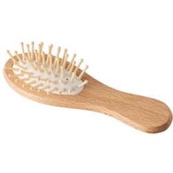DERN. Dřevěný kartáč na vlasy s bambusovými zuby