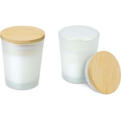 Svíčka s bambusovým víčkem