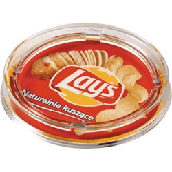 Mincovník se skleněným táckem a akrylovou podstavou