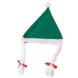 Vánoční čepice s copánky