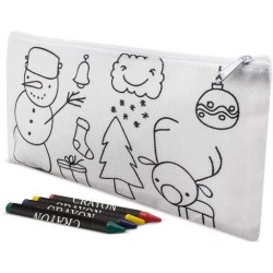 Vánoční pouzdro s omalovánkou a voskovkami