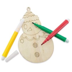 Dřevěná Vánoční ozdoba - omalovánka