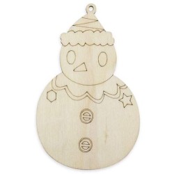 Dřevěná Vánoční ozdoba - omalovánka