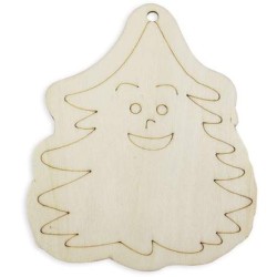 Dřevěná Vánoční ozdoba - omalovánka