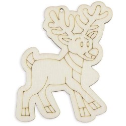 Dřevěná Vánoční ozdoba - omalovánka