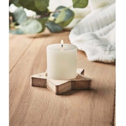 Lotus Svíčka s dřevěným stojánkem