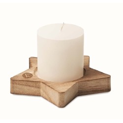 Lotus Svíčka s dřevěným stojánkem