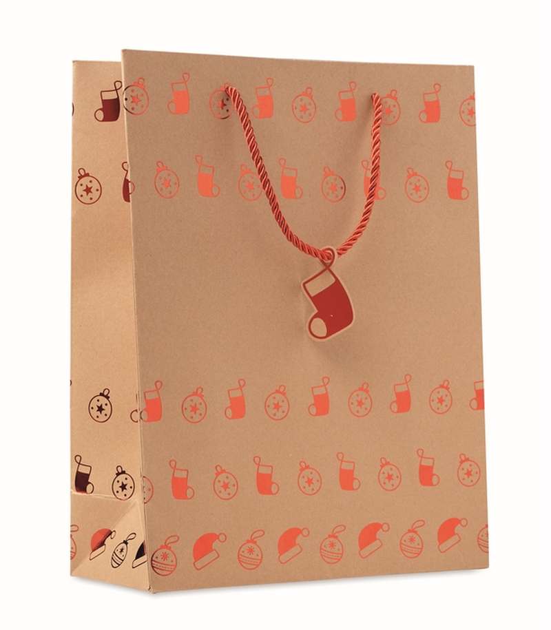 Sparkle Dárková vánoční taška z kraftu