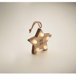 Lalie Dřevěná hvězda se světýlky