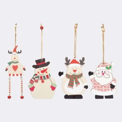 Dárek / přívěsek na vánoční stromeček WOODEN SNOWI