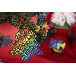 Sada škrabacích vánočních ozdob  DEKOR