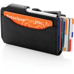 Hliníkové RFID pouzdro na karty s PU peněženkou