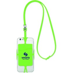 Silikonový držák na smartphone a věšák s přihrádkou na karty