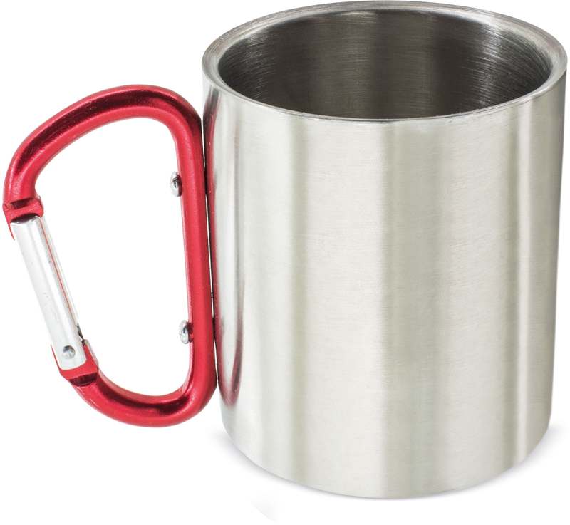 Plechový hrnek s barevnou karabinou