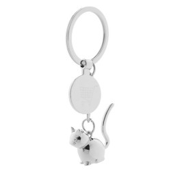 Hoinzo přívěšek na klíče se žetonem, kočka