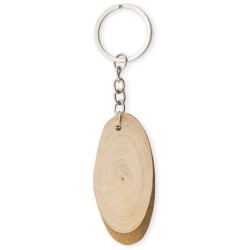 Klíčenka s dřevěným plátkem