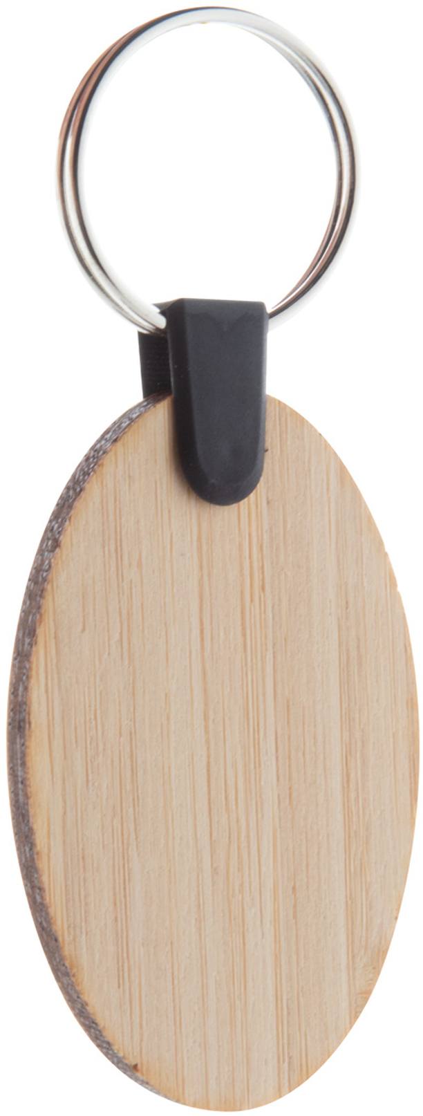 Bambry oválný přívěšek na klíče z bambusu