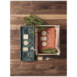 Moreno kulatá klíčenka z bukového dřeva