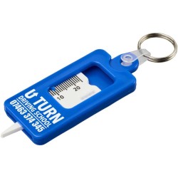 Kym recyklovaná klíčenka ve tvaru měřiče hloubky dezénu