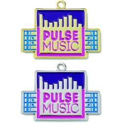 Kovové přívěsky na klíče s vlastním tvarem se smaltovanými vzory