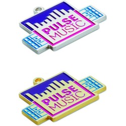 Kovové přívěsky na klíče s vlastním tvarem se smaltovanými vzory