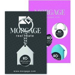 Přívěšek ve tvaru domečku se zakázkovým žetonem