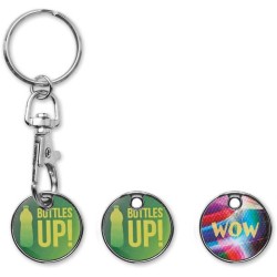 Token klíčenka s plnobarevným hliníkovým plechem.