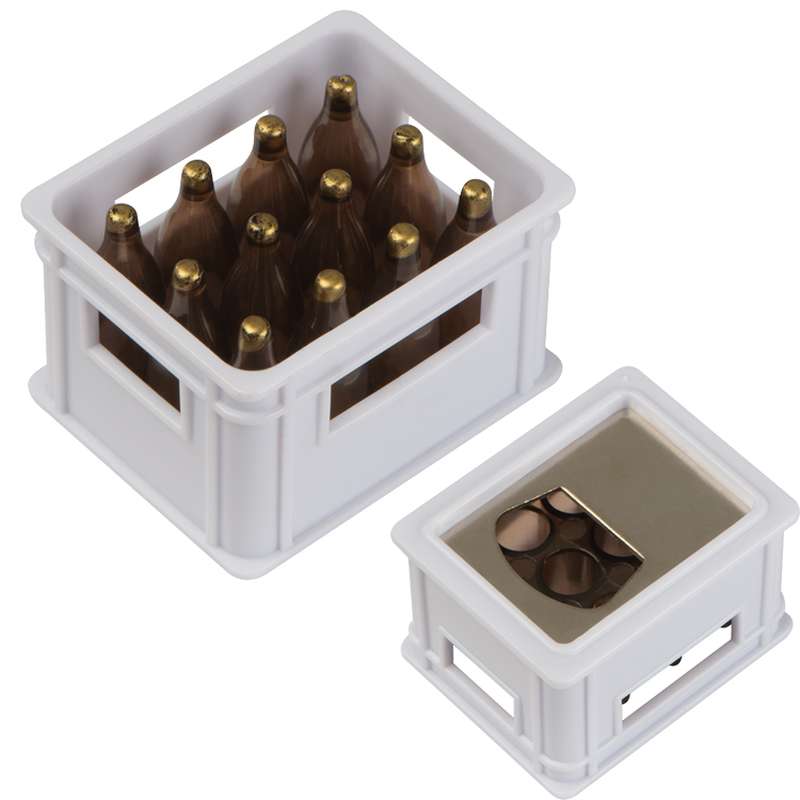 Otvírák na láhve ve tvaru bedny na pivo