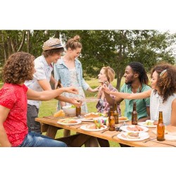 HOLZ. Otvírák na láhve z kovu s dřevěnou rukojetí